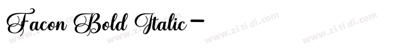 Facon Bold Italic字体转换